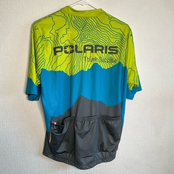 Polaris Geo Cycling‎ Jersey Top Bike Bicycle Breathable Shirt Zip Up Men’s Large - Picture 5 of 7